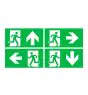 Ecolight Via Pictoplate White | Set Pictogram Up-Down-Right-Left
